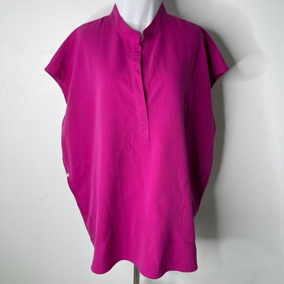 Figs Women's Pink Rafaela Oversized Medical Uniform Jacket Top Size XXL - Picture 1 of 12